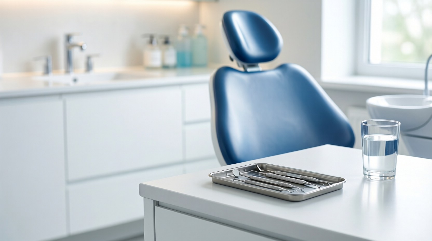 Modern diş tedavi sandalyesi ve endodonti aletleri